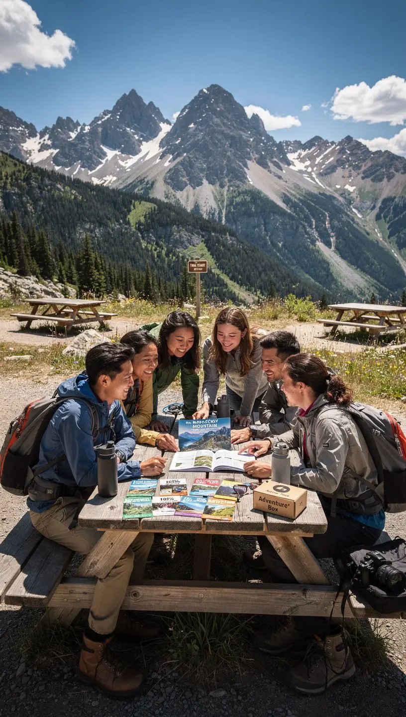 Иллюстрация с маршрутами и памятными местами Дикого Запада для подписчиков тематических коробок.